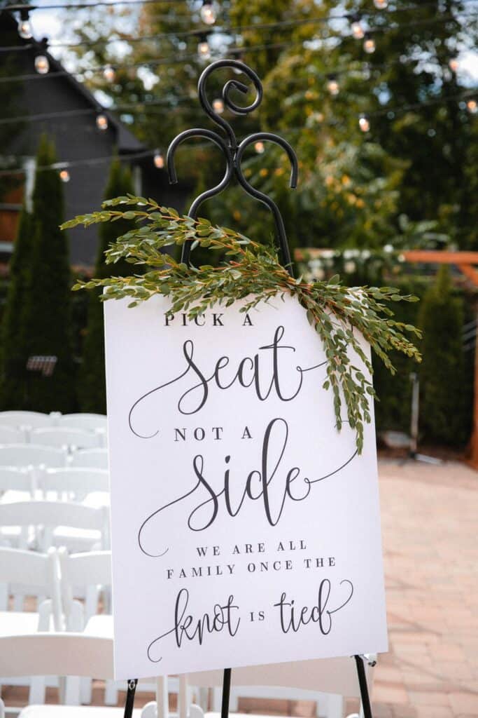 Wedding sign